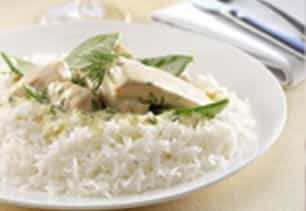 Photo of Rice With Creamy Salmon and Snow Peas