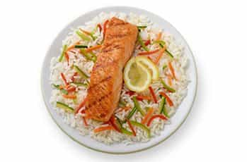 Photo of Salmon & Confetti Rice Pilaf